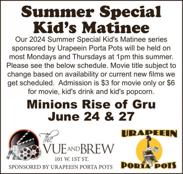Minions Rise of Gru, Summer Special Kid's Matinee (June 24 & 27, 2024)
