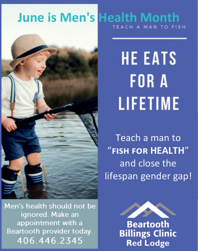 June is a Men's Health Month, Beartooth Billings Clinic, Red Lodge, MT