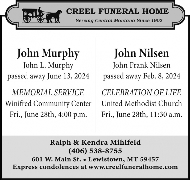Funeral Home, Creel Funeral Home, Lewistown, MT