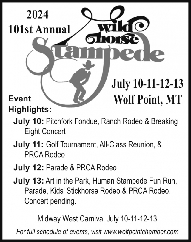 Event Highlights, 101st Annual Wild Horse Stampede , Wolf Point, MT