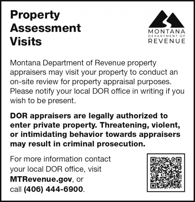 Property Assessment Visits, Montana Department of Revenue