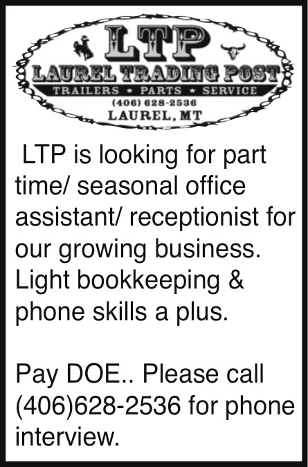 Office Assistant, Laurel Trading Post