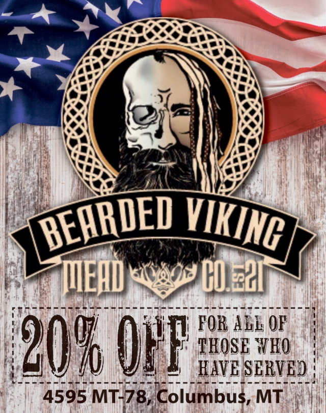 20% OFF, Bearded Vikings, Columbus, MT
