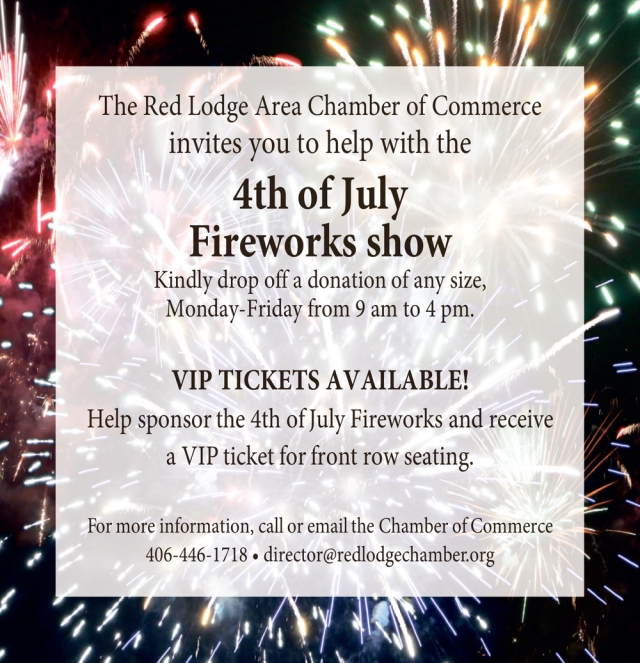 4th of July Fireworks Show, Red Lodge Area Chamber of Commerce