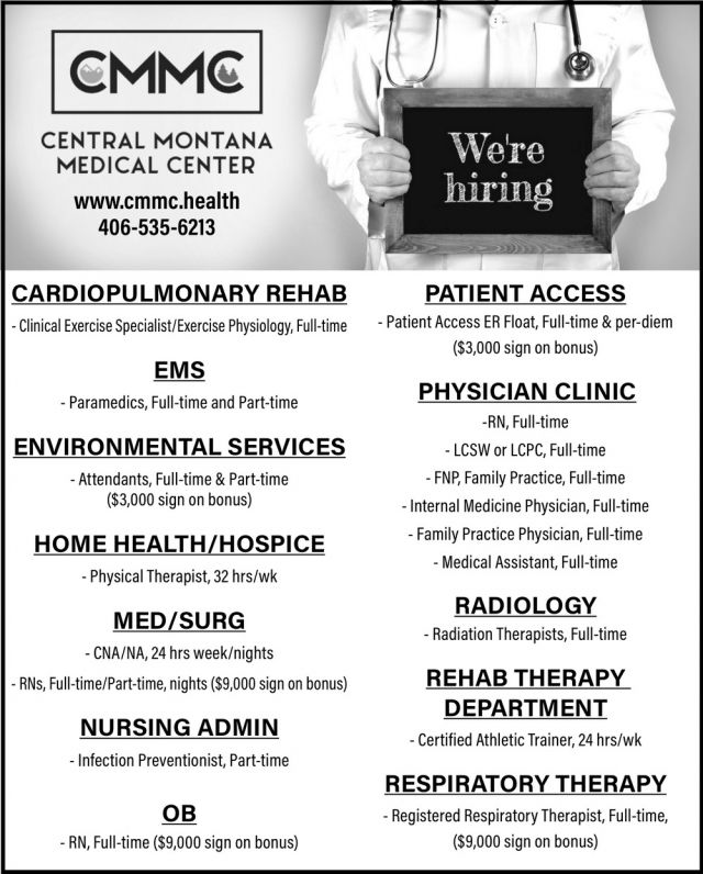 Cardiopulmonary Rehab, Central Montana Medical Center, Lewistown, MT