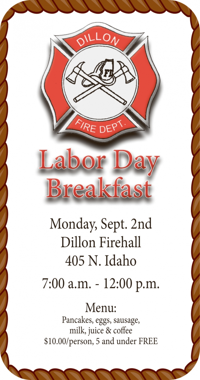 Labor Day Breakfast, Dillon Volunteer Fire Department