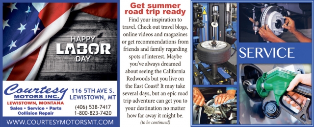 Get Summer Road Trip Ready, Courtesy Motors Inc