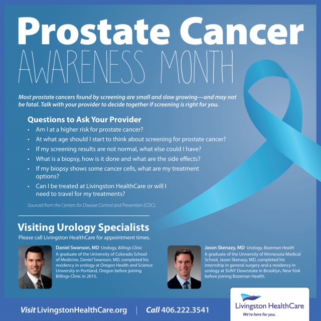 Prostate Cancer, Livingston Healthcare, Livingston, MT