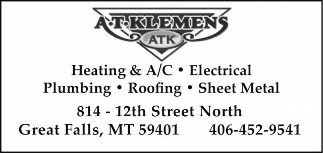 Heating & A/C, AT Klemens, Great Falls, MT