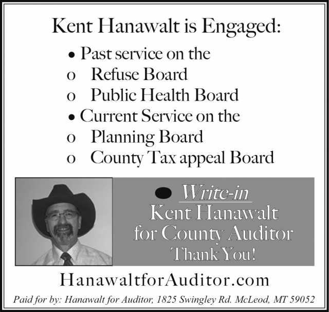 Kent Hanawalt for County Auditor, Kent Hanawalt