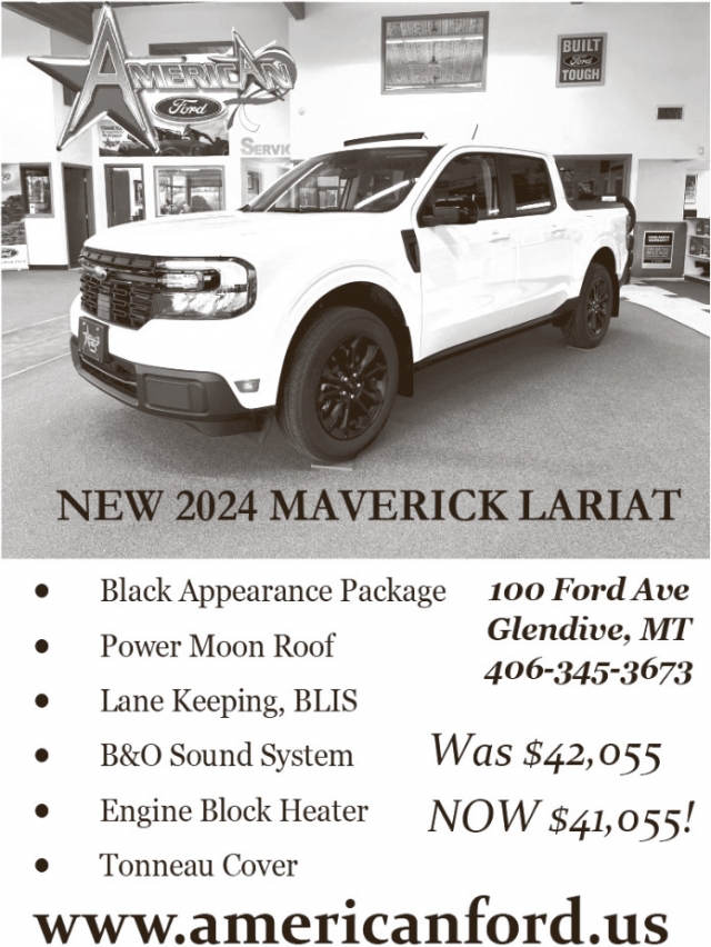 New 2024 Maverick Lariat, American Ford - Glendive