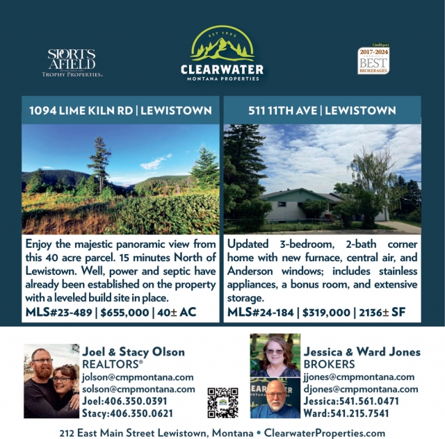 1094 Lime Kiln Rd / Lewistown, Clearwater Montana Properties - Joel & Stace Olson / Jessica & Ward Jones, Lewistown, MT