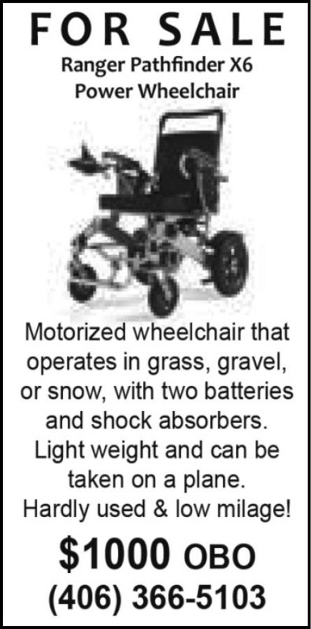 Power Wheelchair, 406-366-5103