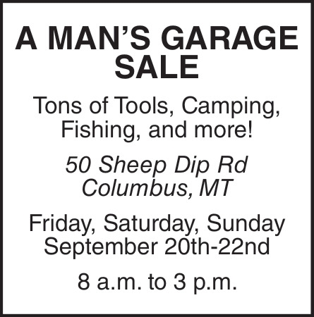 A Man's Garage Sale, 50 Sheep Dip Rd - Columbus