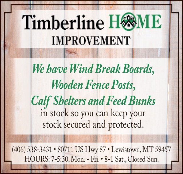 Wooden Fence Posts, Timberline Home Improvement, Lewistown, MT