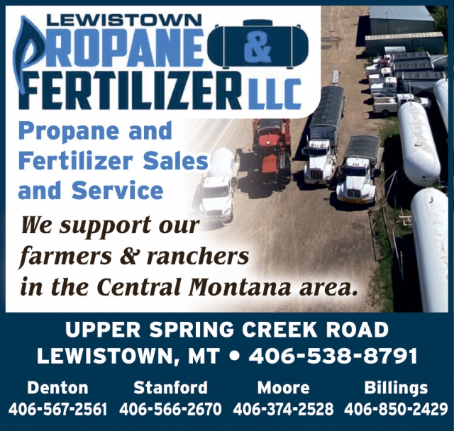 Propane and Fertilizer Sales and Service, Lewistown Propane & Fertilizer LLC, Stanford, MT