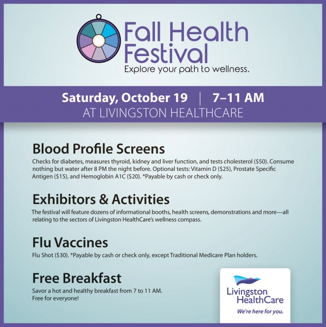 Fall Health Festival, Livingston Healthcare, Livingston, MT