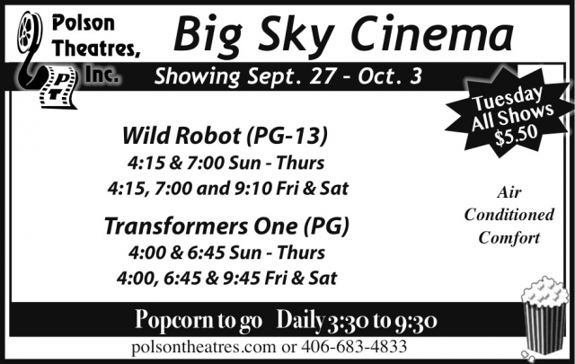 Big Sky Cinema, Polson Theatres, Inc - Big Sky Cinema, Dillon, MT