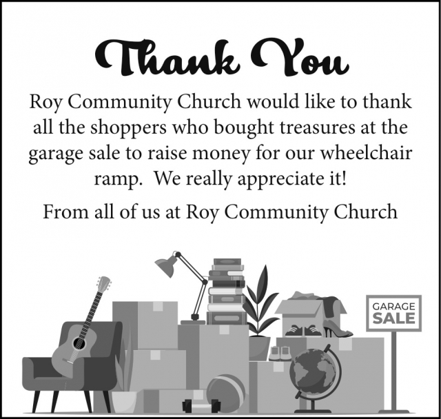 Thank You, Roy Community Church