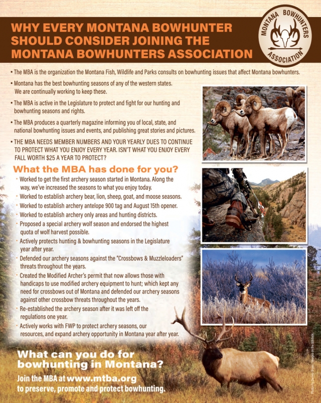 What the MBA Has Done for You?, Montana Bowhunters Association