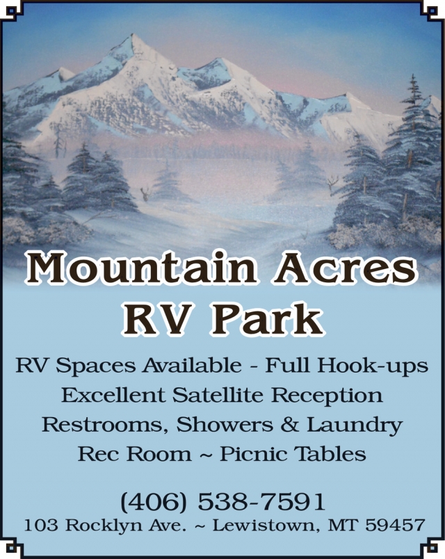 RV Spaces Available, Mountain Acres RV Park, Lewistown, MT