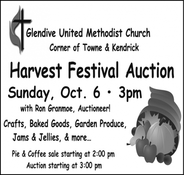 Harvest Festival Auction, Glendive United Methodist Church, Glendive, MT