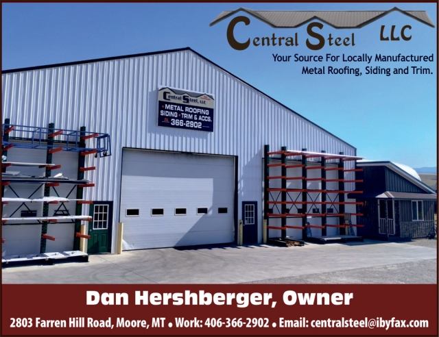 Metal Roofing, Central Steel LLC, Moore, MT