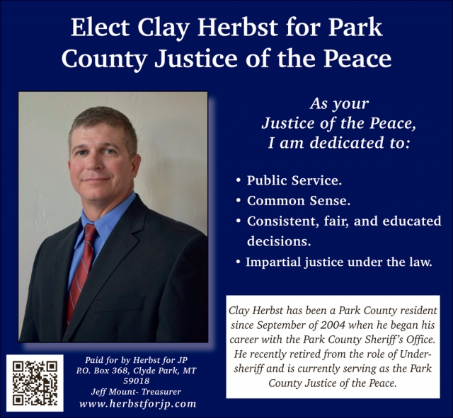 Elect Clay Herbst for Park County Justice of the Peace, Clay Herbst