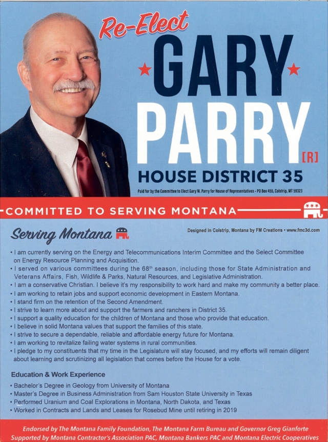 Re-Elect Gary Parry House District 35, Gary Parry