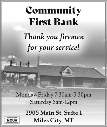 Thank You Firemen for Your Service!, Community 1st Federal Credit Union, Ekalaka, MT