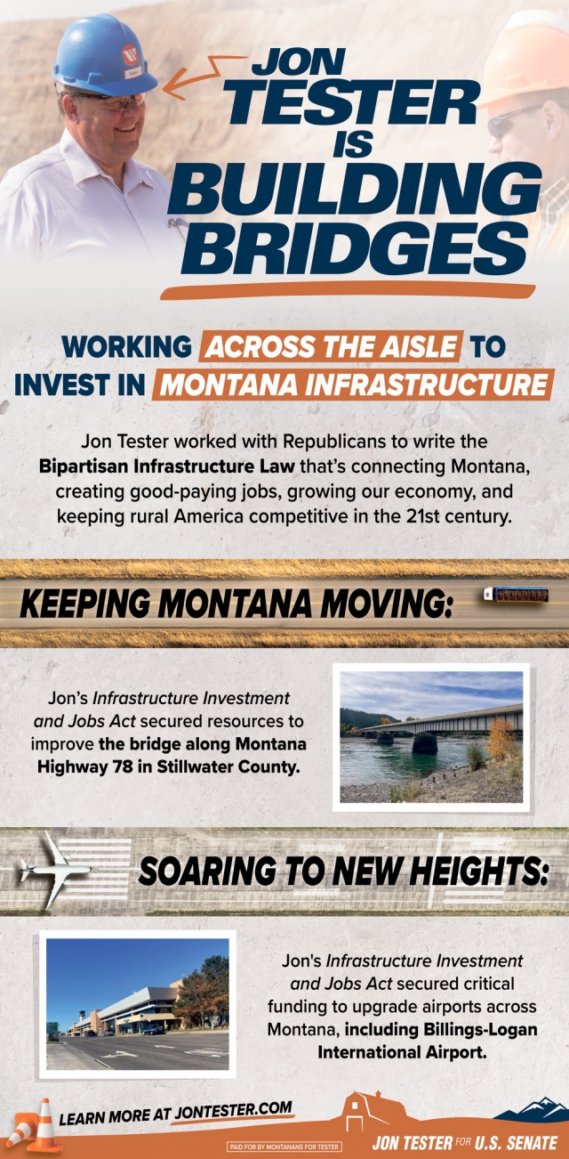 Jon Tester Is Building Bridges, Jon Tester, Helena, MT