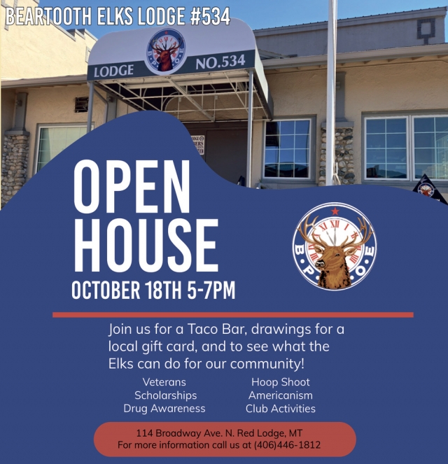 Open House, Beartooth Elks Lodge #534