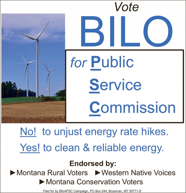 Vote Bilo, Susan Bilo, Bozeman, MT