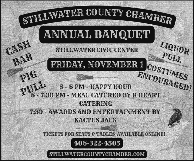 Annual Banquet, Stillwater County Chamber of Commerce, Columbus, MT