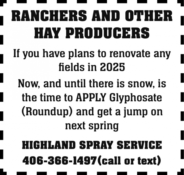 For All Your Weed Control Needs!, Highland Spray Service LLC