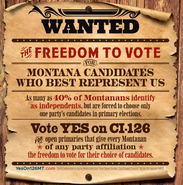 Vote Yes On CI-126, Yes on 126, Helena, MT