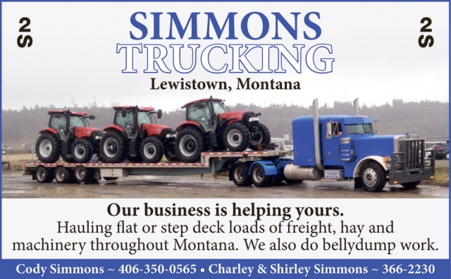 Our Business is Helping Yours, Simmon's Trucking