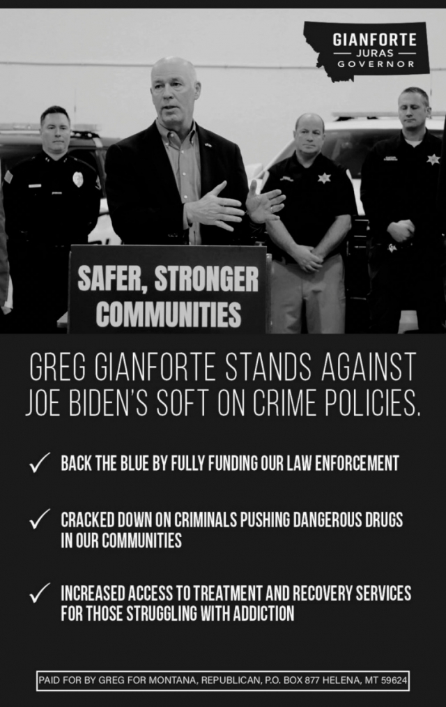 Greg Gianforte Stands Against Joe Biden's Soft on Crime Policies, Greg Gianforte, Helena, MT