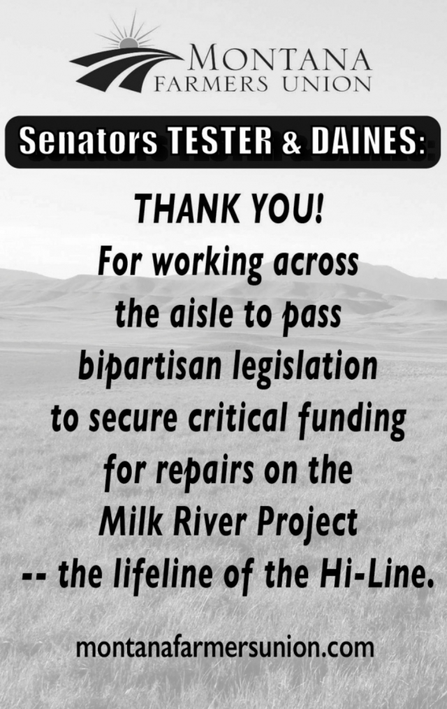 Senators Tester & Daines, Montana Farmers Union, Great Falls, MT