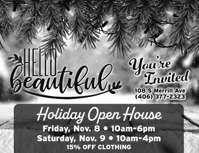 Holiday Open House, Hello Beautiful, Glendive, MT