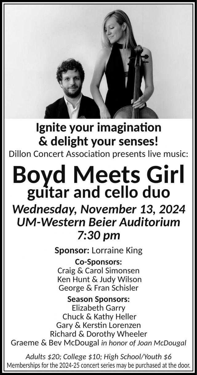 Ignitie Your Imagination & Delight Your Senses!, Boyd Meets Girl Guitar and Cello Duo (November 13, 2024)