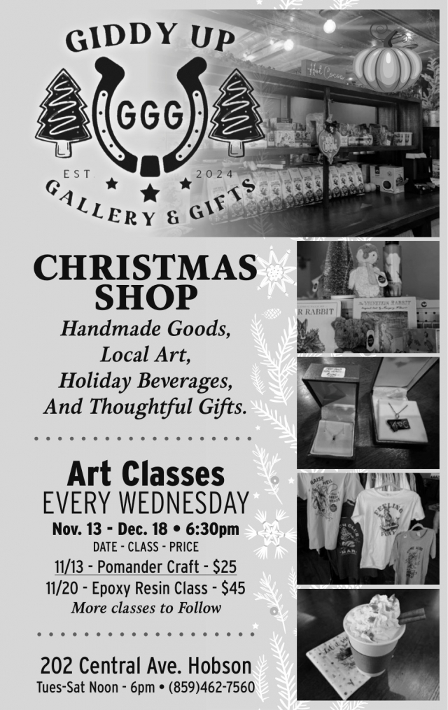 Christmas Shop, Giddyup Gallery & Gifts