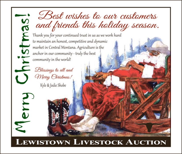 Merry Christmas!, Lewistown Livestock Auction, Lewistown, MT