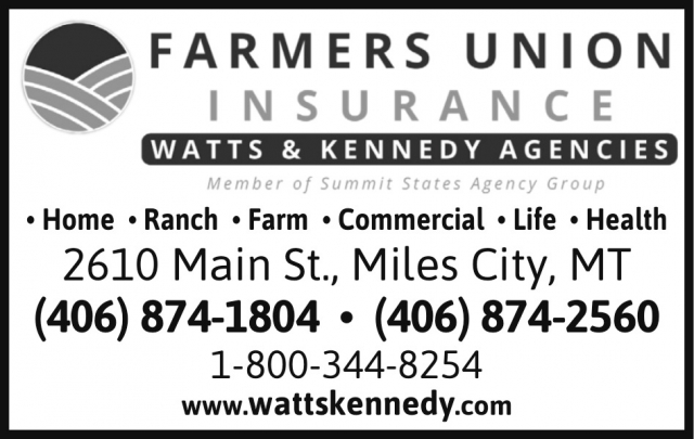 Home Insurance, Watts Kennedy Agency - Miles City