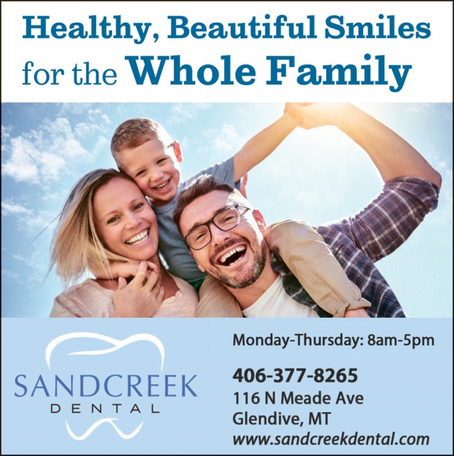 Healthy, Beautiful Smiles, Sandcreek Dental, Glendive, MT