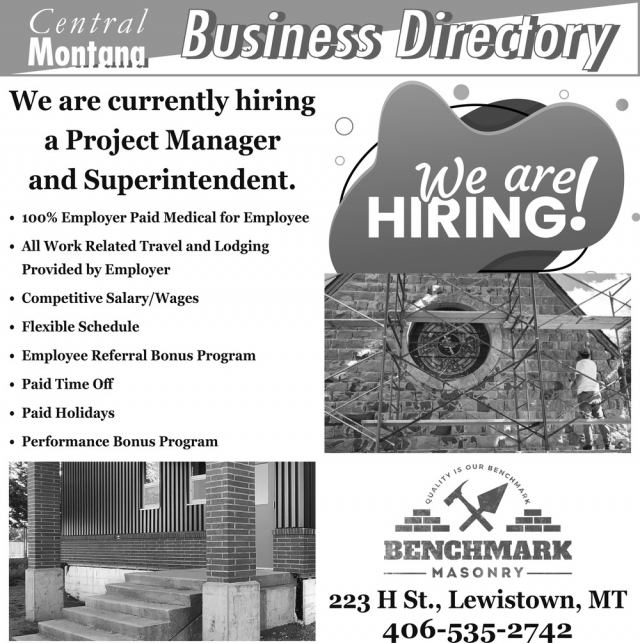 Masonry Services, Benchmark Masonry, Lewistown, MT