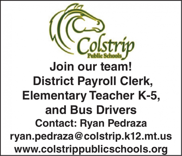 Elementary Teacher, Colstrip Public Schools, Colstrip, MT