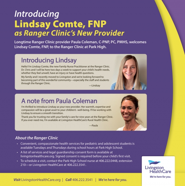 Introducing Lindsay Comte, FNP, Livingston Healthcare, Livingston, MT