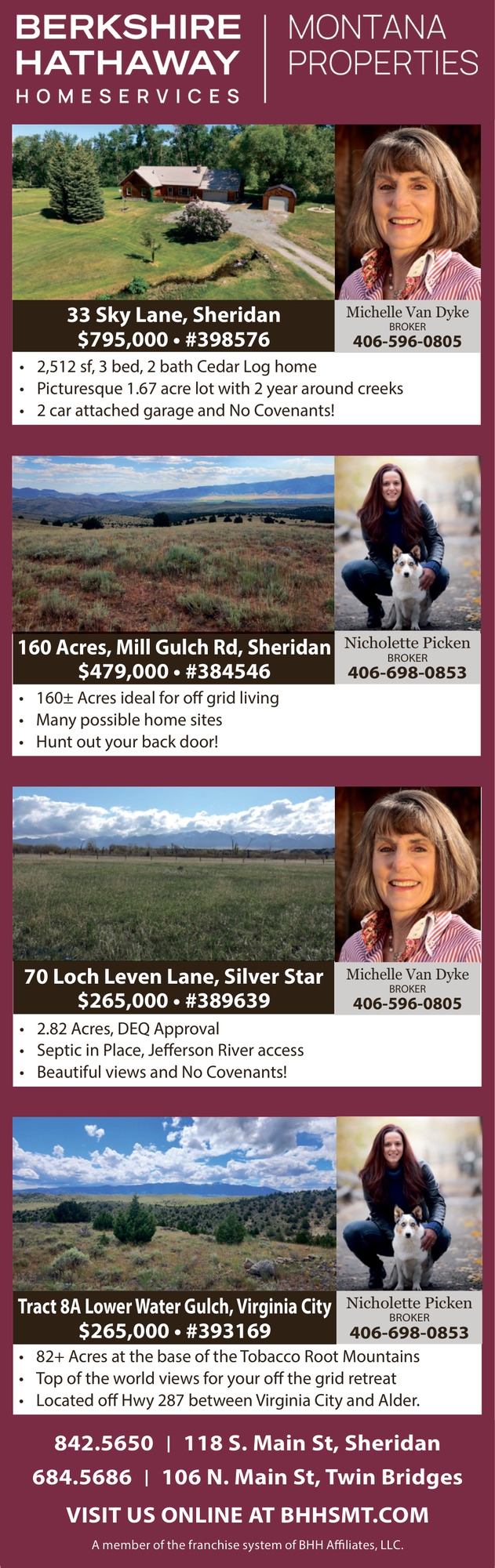 Montana Properties, Michelle Van Dyke / Nicholette Picken - Berkshire Hathaway HomeServices Montana Properties