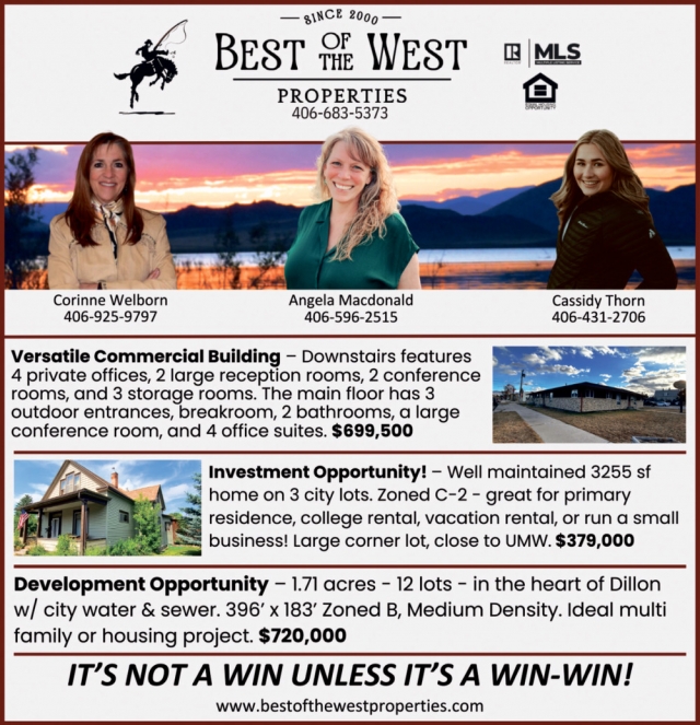 Versatile Commercial Building, Best of the West Properties